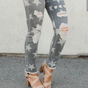 Star girl distressed Jeans, Nanamacs L